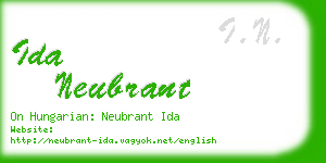 ida neubrant business card